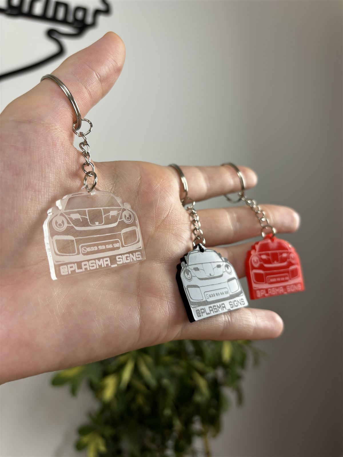 Llaveros de metacrilato de regalo